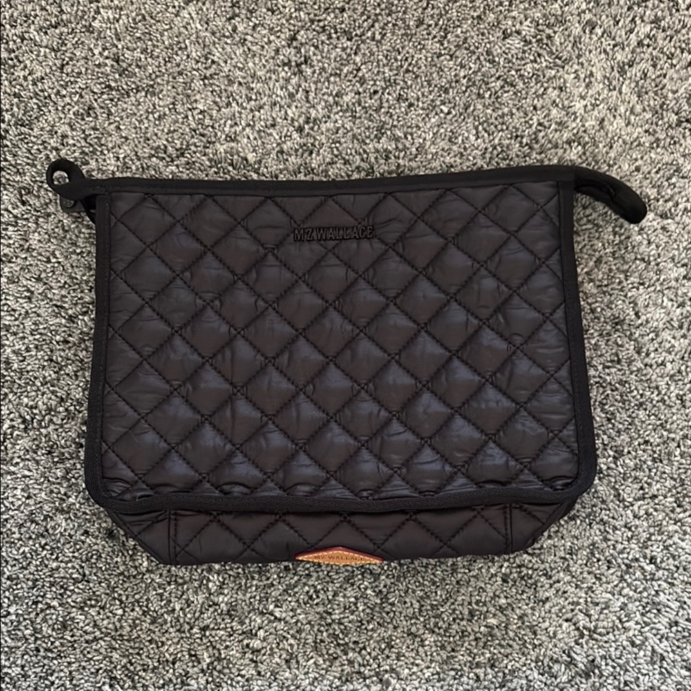 MZ Wallace Quilted Black Travel Dopp Kit